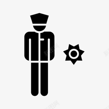 警察警徽警官图标图标