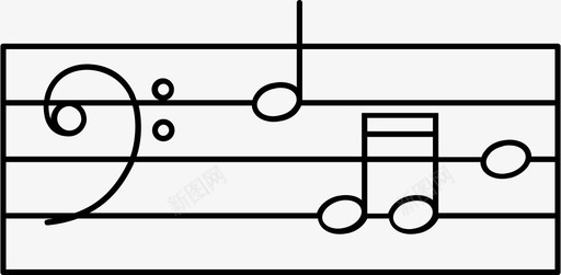 低音提琴音乐音符图标图标