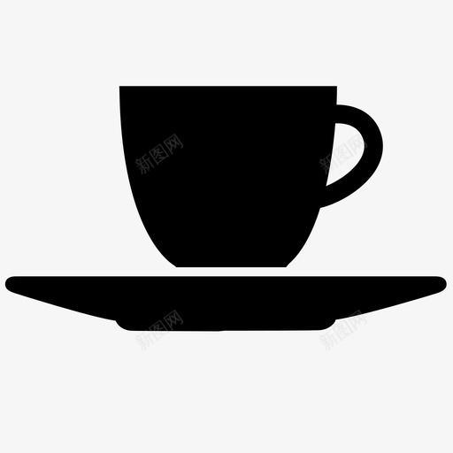 茶杯饮料玻璃杯图标svg_新图网 https://ixintu.com 玻璃杯 碟子 茶杯 饮料
