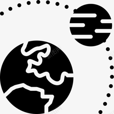 行星轨道天文学火箭图标图标