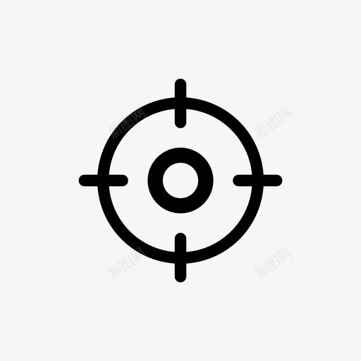 十字准线瞄准点射击图标svg_新图网 https://ixintu.com 十字准线 射击 瞄准 瞄准点