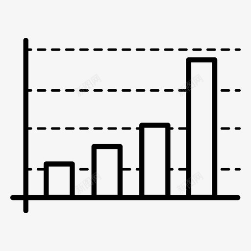 条形图统计向上图标svg_新图网 https://ixintu.com 向上 图形图 条形图 统计