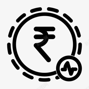 货币活动仪表盘印度卢比图标图标