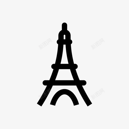巴黎首都城市图标svg_新图网 https://ixintu.com 埃菲尔铁塔 城市 巴黎 法国 首都
