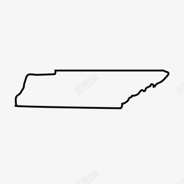 田纳西州地图州图标图标
