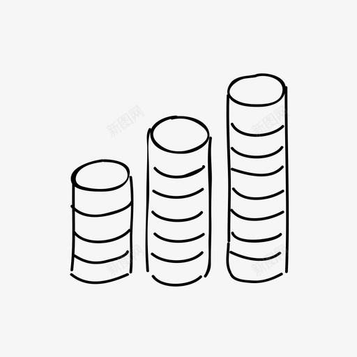硬币堆银行硬币图标svg_新图网 https://ixintu.com 手绘 硬币 硬币堆 货币 金融 银行
