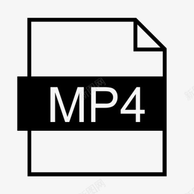 mp4格式音频视频文件类型图标图标