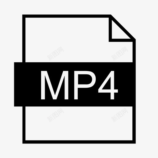 mp4格式音频视频文件类型图标svg_新图网 https://ixintu.com mp4格式 mpeg4 多媒体 文件类型 文件类型扩展2 音频视频
