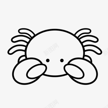 螃蟹婴儿爪子图标图标