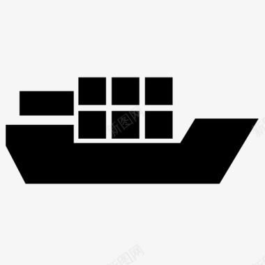 货物船集装箱图标图标