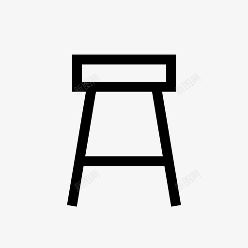 凳子吧台椅子图标svg_新图网 https://ixintu.com 凳子 吧台 家具 小型家具 座椅 椅子