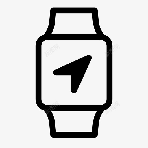 手表导航苹果手表方向图标svg_新图网 https://ixintu.com gps 位置 手表导航 方向 瘦男人 苹果手表