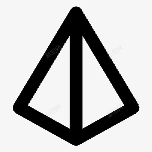 金字塔几何图标svg_新图网 https://ixintu.com 三角形 几何 数学 棱柱体 设计 金字塔