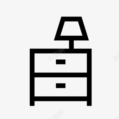 抽屉电灯家具图标图标