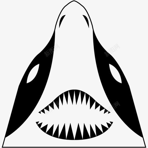 鲨鱼危险大海图标svg_新图网 https://ixintu.com 危险 大海 水中鲨鱼 鲨鱼 鲨鱼脸 鲨鱼警告
