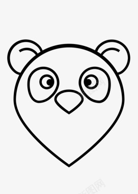 熊熊猫泰迪熊图标图标