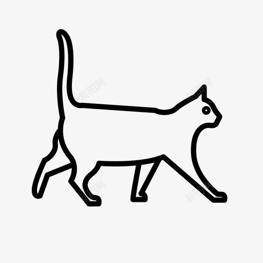 流浪猫快乐的猫图标svg_新图网 https://ixintu.com 快乐的猫 流浪猫