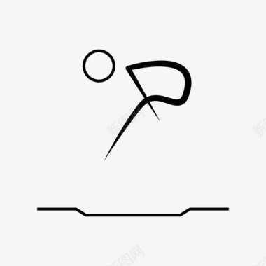 蹦床杂技演员个人选手图标图标