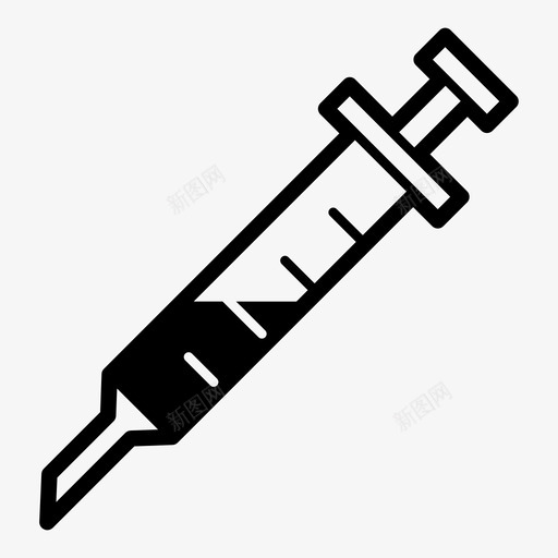 注射器针剂药品图标svg_新图网 https://ixintu.com 注射器 疫苗 药品 针剂