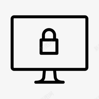 计算机锁定密码保护受保护的计算机图标图标