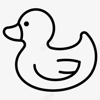 鸭子动物浴缸图标图标