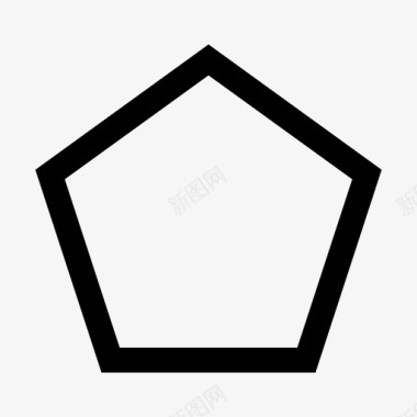 五边形按钮几何体图标图标