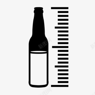 酒精含量酒瓶量度图标图标