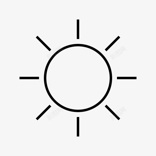 亮度ios太阳图标svg_新图网 https://ixintu.com ios ios系列 亮度 太阳