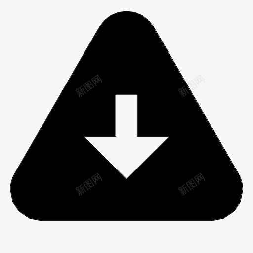 向下三角形箭头标志图标svg_新图网 https://ixintu.com 向下三角形 标志 箭头 警告