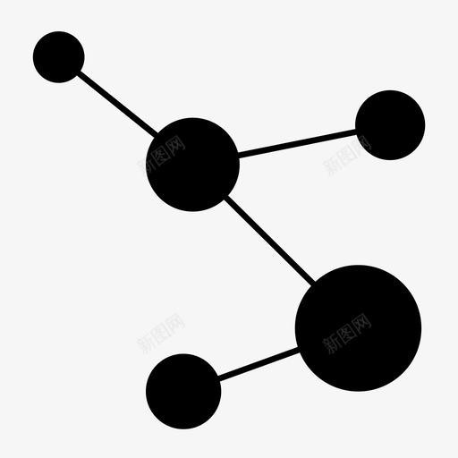 联系分子网络图标svg_新图网 https://ixintu.com 分子 社交 网络 联系