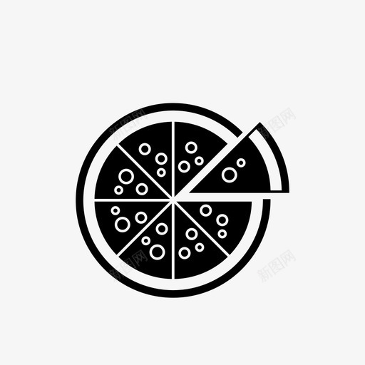 披萨快餐食物图标svg_新图网 https://ixintu.com 快餐 披萨 橄榄 食物
