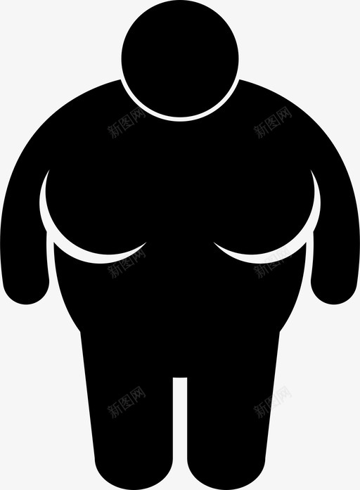 超级胖女人大的最大的图标svg_新图网 https://ixintu.com 大的 女人的体型 女孩 最大的 肥胖 超级胖女人