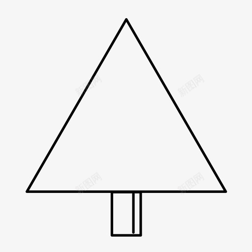 三角树树叶自然图标svg_新图网 https://ixintu.com 三角树 树叶 森林为树木 植物 自然