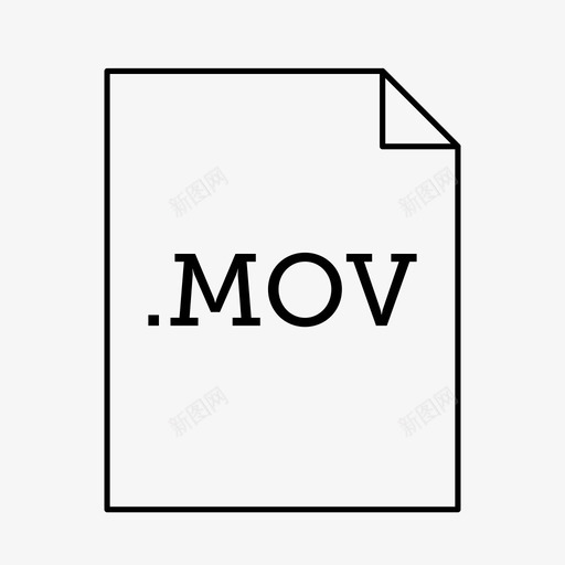 mov文件文档文件类型图标svg_新图网 https://ixintu.com mov文件 应用程序和文件类型 文件类型 文档