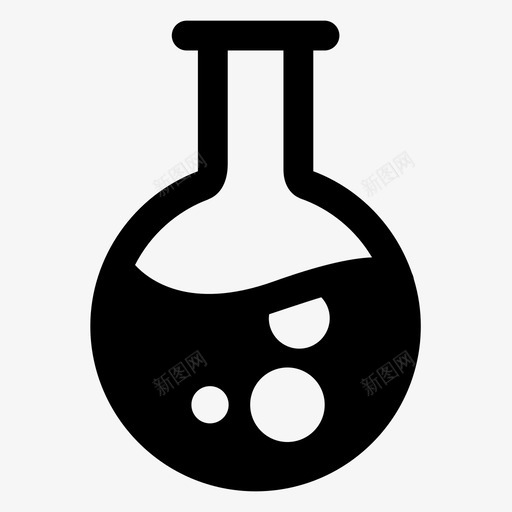 圆底烧瓶烧杯化学图标svg_新图网 https://ixintu.com 化学 化学试管 圆底烧瓶 实验室 烧杯