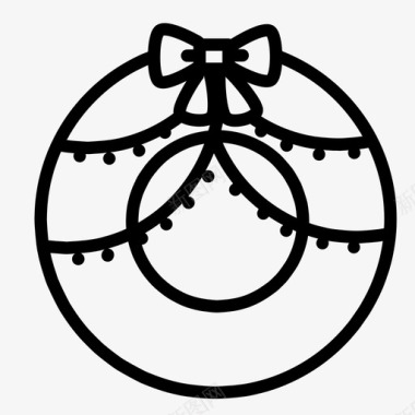 花环圣诞节装饰品图标图标