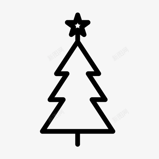圣诞树冷杉树假日图标svg_新图网 https://ixintu.com 假日 冷杉树 圣诞树