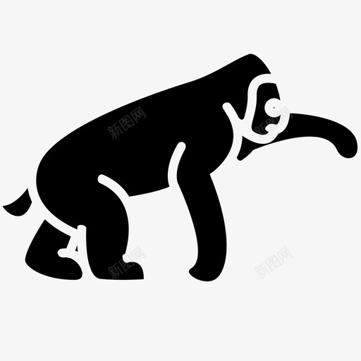 大猩猩动物森林图标svg_新图网 https://ixintu.com 丛林 动物 大猩猩 森林 猴子