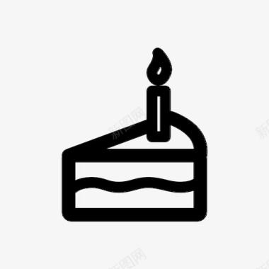 生日蛋糕蜡烛派图标图标
