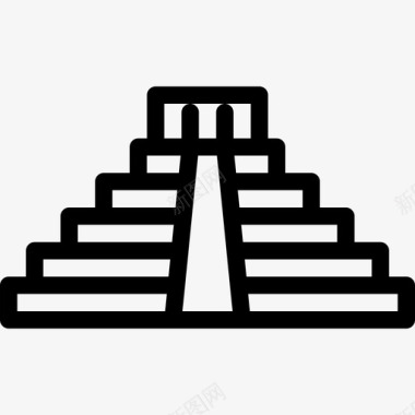 金字塔玛雅建筑图标图标