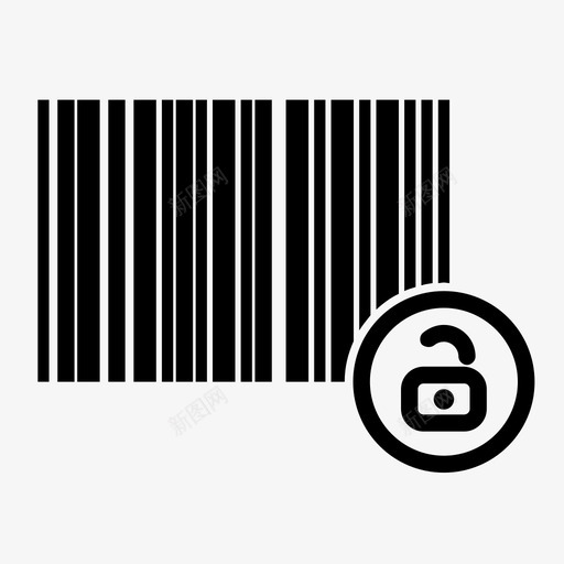 条形码不安全标识产品id图标svg_新图网 https://ixintu.com 产品id 条形码不安全 标识 解锁