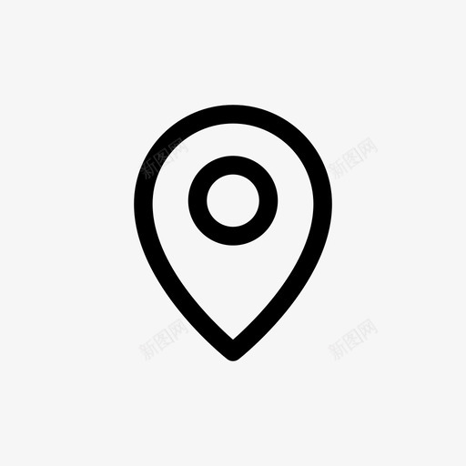 定位销地图地图标记svg_新图网 https://ixintu.com 位置图标集 地图 地图标记 定位销