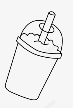 冰淇淋设计冰沙冰淇淋果汁图标高清图片