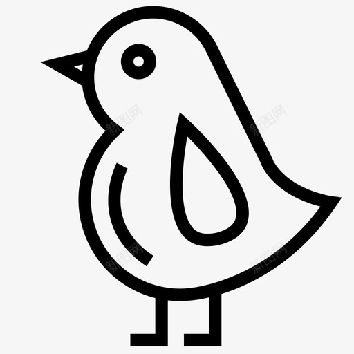 鸟有趣动物推特图标svg_新图网 https://ixintu.com 动物 推特 鸟有趣