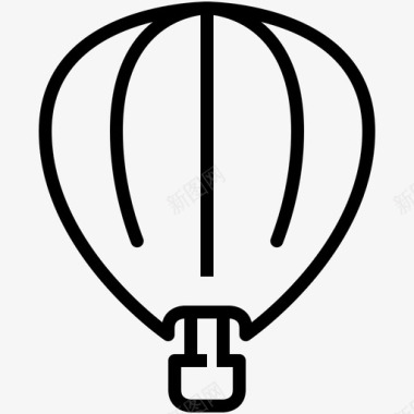 热气球飞行时髦图标图标