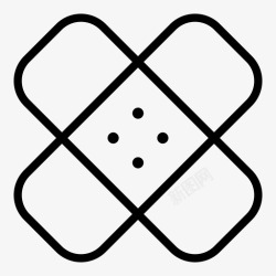 膏药ICON绷带急救固定图标高清图片
