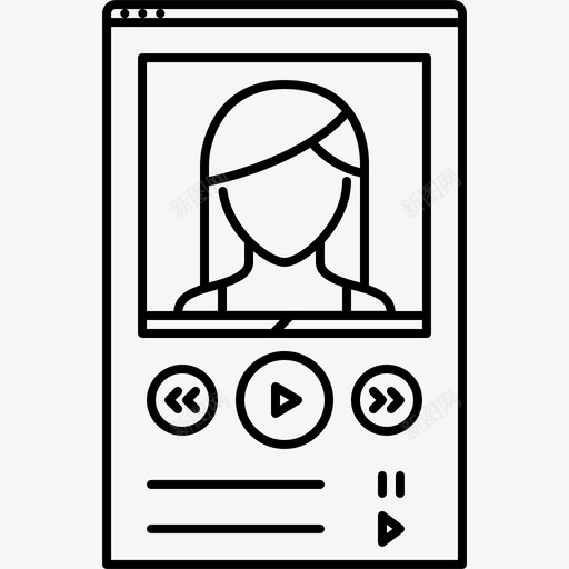 播放器程序界面软件图标svg_新图网 https://ixintu.com 播放器程序 界面 界面大纲新 网站 软件