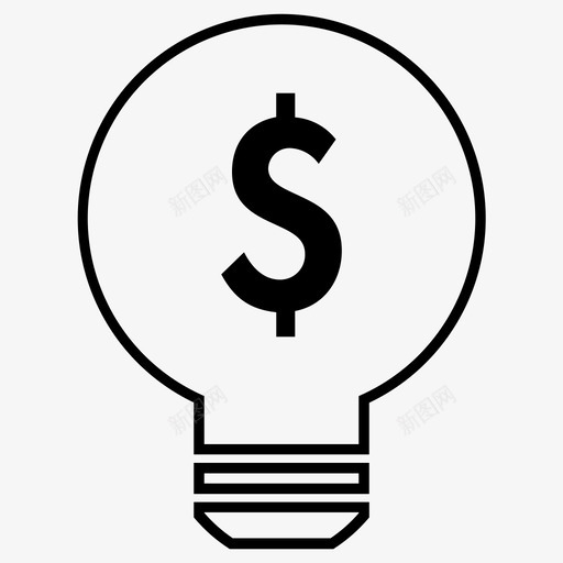灯泡成本财务计划图标svg_新图网 https://ixintu.com 创新 想法 成本 灯泡 财务计划