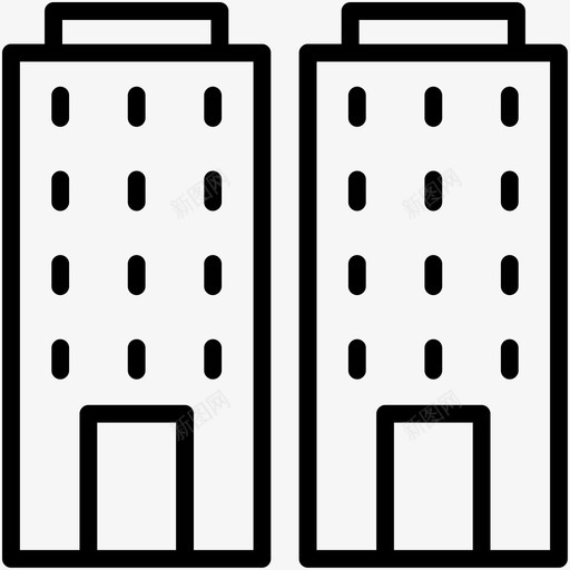 公寓大厦城市大厦图标svg_新图网 https://ixintu.com 公寓 办公楼 城市大厦 大厦 房地产泡沫图标 摩天大楼