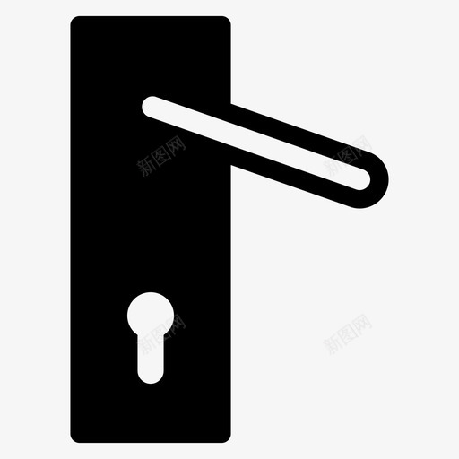门锁门把手家用锁图标svg_新图网 https://ixintu.com 安全锁 家用安全 家用锁 手锁 门把手 门锁